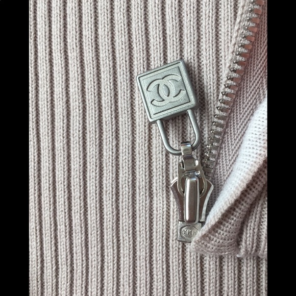 Chanel Cardigan Zip-up Hoodie Sweatshirt Size 50 New Vintage Authentic - Picture 10 of 13